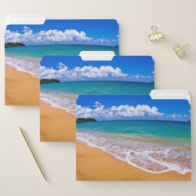 Empty Beach And Blue Waters File Folder (Set)