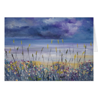 Empty beach blank card