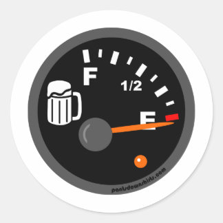 EMPTY BEER TANK CLASSIC ROUND STICKER
