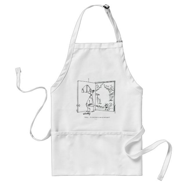 Empty Bird Feeder Adult Apron (Front)