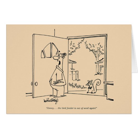 Empty Bird Feeder Cards (Front Horizontal)