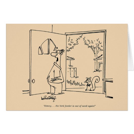Empty Bird Feeder Cards (Front Horizontal)