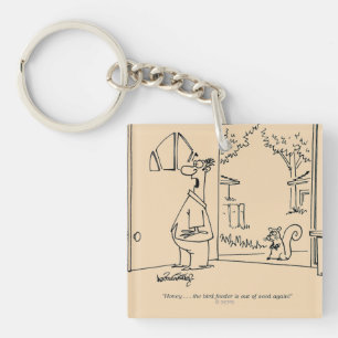 Empty Bird Feeder Keychain
