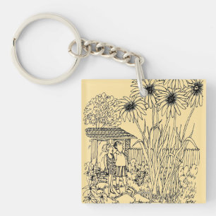 Empty Bird Feeder Keychain