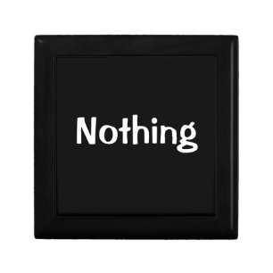 Empty Box for Person Who Wants Nothing