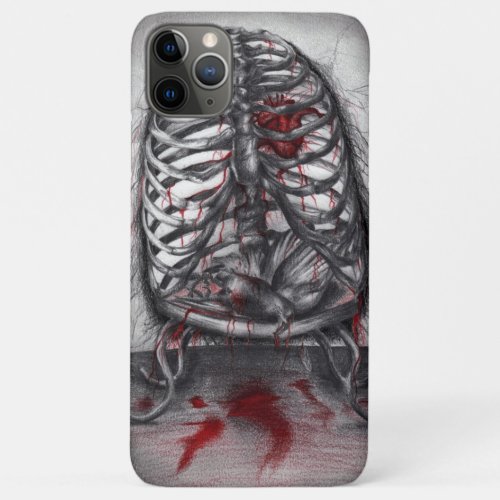 Empty Cage Anatomy Gothic Horror Rib Cage Art iPhone 11 Pro Max Case