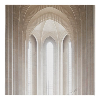 EMPTY CATHEDRAL INTERIOR FAUX CANVAS PRINT