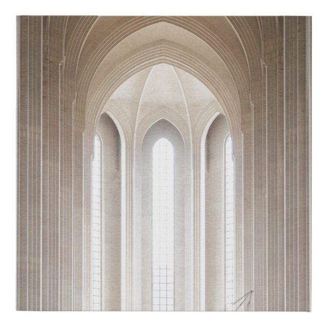 EMPTY CATHEDRAL INTERIOR FAUX CANVAS PRINT (Front)