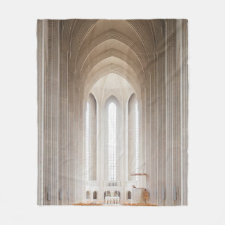 EMPTY CATHEDRAL INTERIOR FLEECE BLANKET