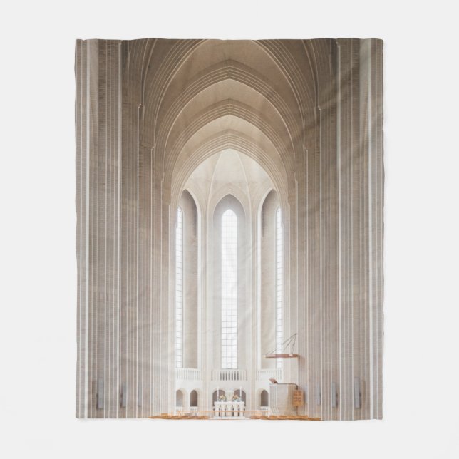 EMPTY CATHEDRAL INTERIOR FLEECE BLANKET (Front)