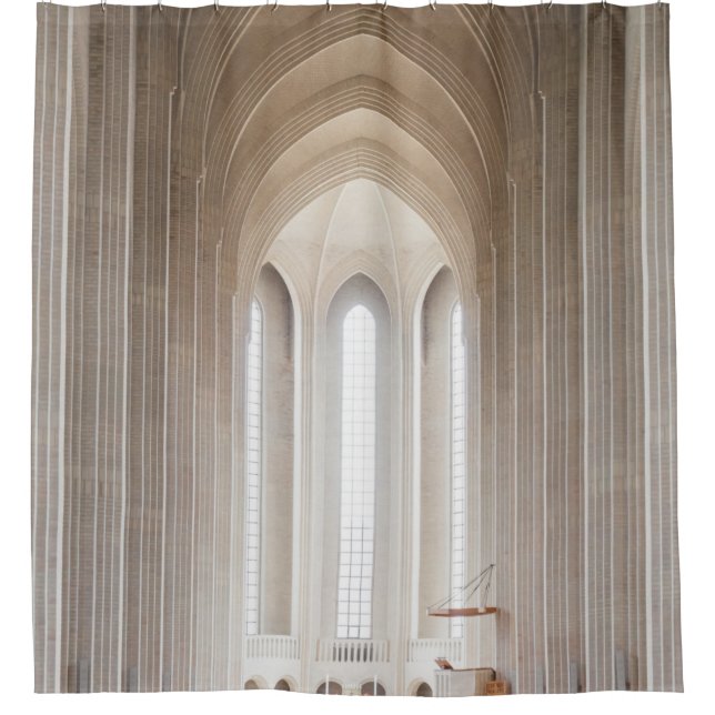 EMPTY CATHEDRAL INTERIOR SHOWER CURTAIN (Front)