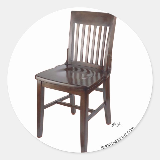 Empty Chair Classic Round Sticker (Front)