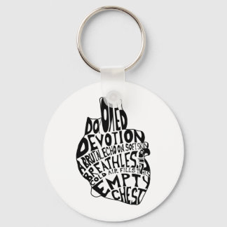 empty chest : anatomical heart keychain