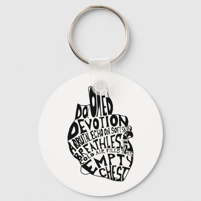 empty chest : anatomical heart keychain (Front)