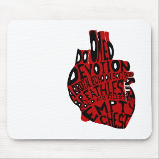 empty chest : anatomical heart mouse pad