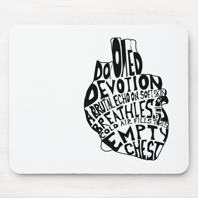 empty chest : anatomical heart mouse pad (Front)