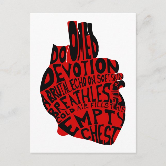 empty chest : anatomical heart postcard (Front)