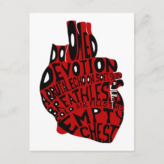 empty chest : anatomical heart postcard (Front)