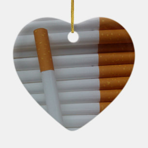 Empty cigarettes grouped together ceramic ornament