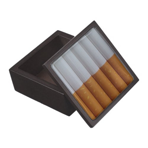 Empty cigarettes grouped together keepsake box