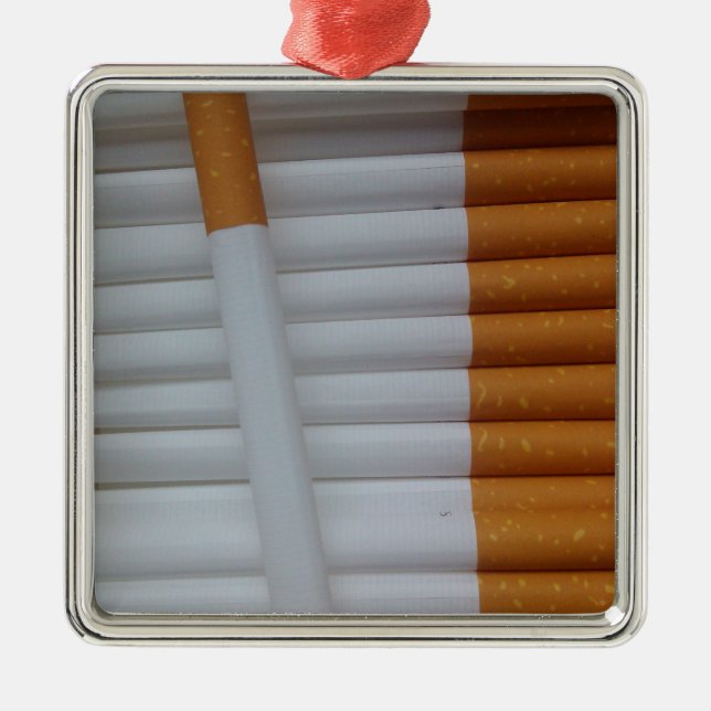Empty cigarettes grouped together metal ornament (Front)