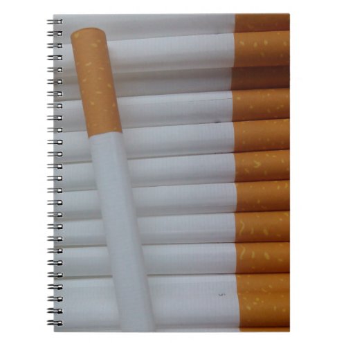 Empty cigarettes grouped together notebook