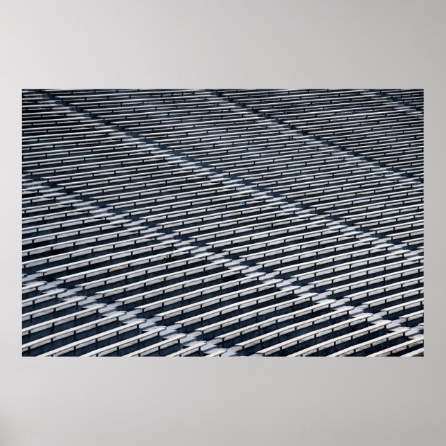 Empty college football stadium seats poster (Front)