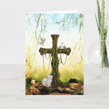 Empty Cross After Easter Holiday Card by deemac2 at Zazzle