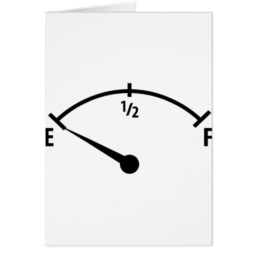 empty fuel tank icon cards (Front)