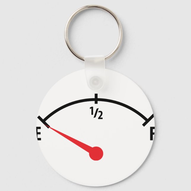 empty fuel tank indicator gage car keychain (Front)