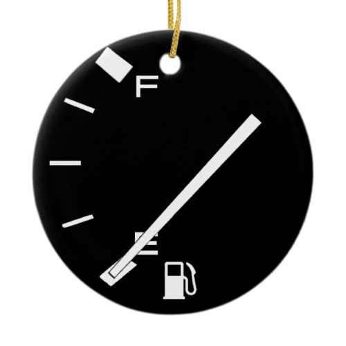 Empty Gas Tank Ceramic Ornament