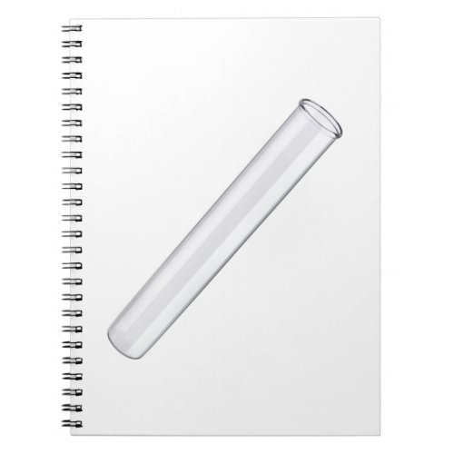 Empty glass test tube notebook