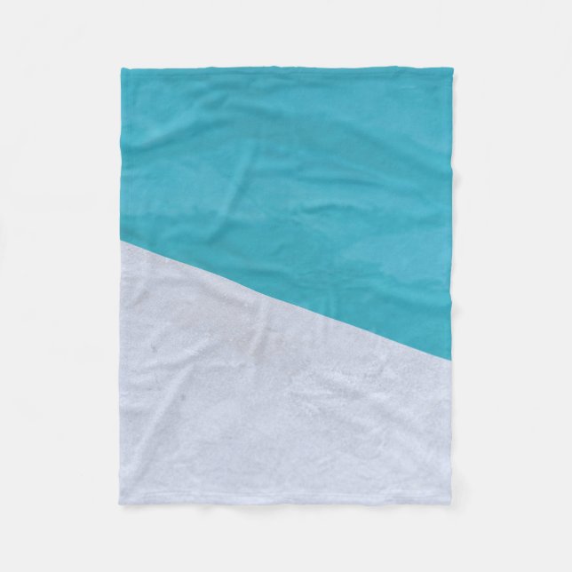 Empty gray floor beside pool fleece blanket (Front)