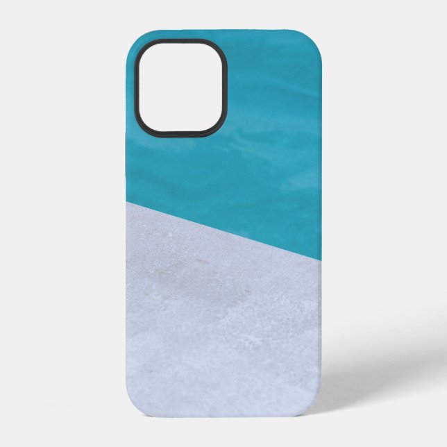 Empty gray floor beside pool iphone case (Back)