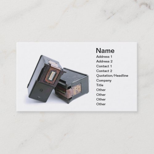Empty ink cartridges business card
