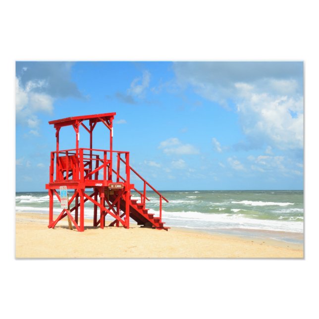 empty lifeguard stand photo print (Front)