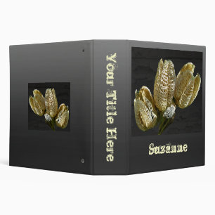 Empty Lily Seed Pods Coordinating Items 3 Ring Binder