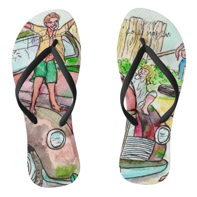 Empty Lots and Old Rusty Cars - Flip Flops (Footbed)