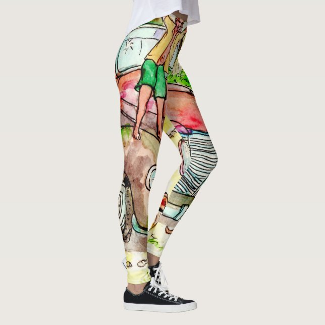 Empty Lots and Old Rusty Cars - Life On The Stoop Leggings (Right)