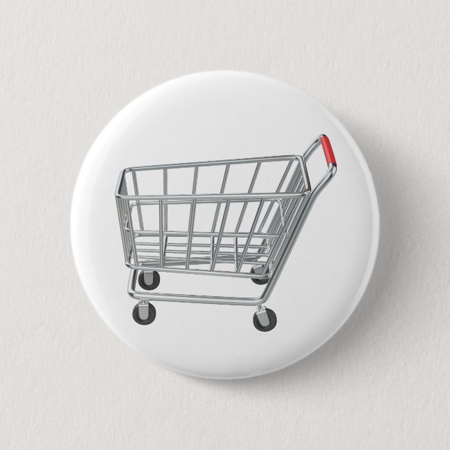 Empty metal shopping cart button (Front)