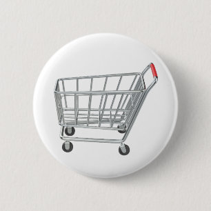 Empty metal shopping cart button