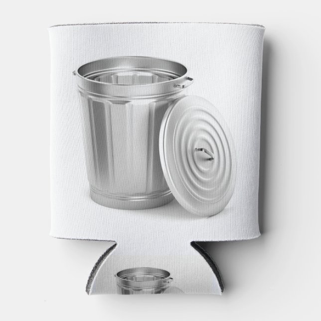 Empty metal trash can cooler (Front)