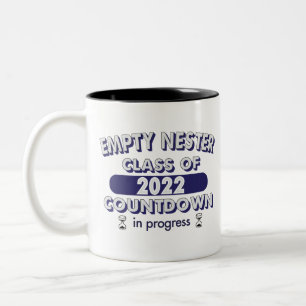 Empty Nester Class of 2022 Countdown in Progress Two-Tone Coffee Mug