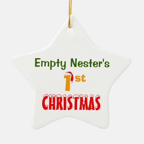 Empty Nesters 1st Christmas Ceramic Ornament