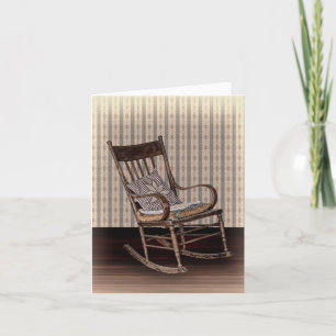 Empty Old Vintage Rocking Chair Note Card