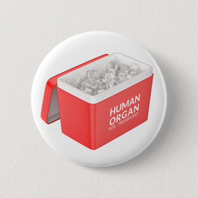 Empty open human organ transport box button (Front)
