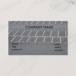 empty parking lot business card