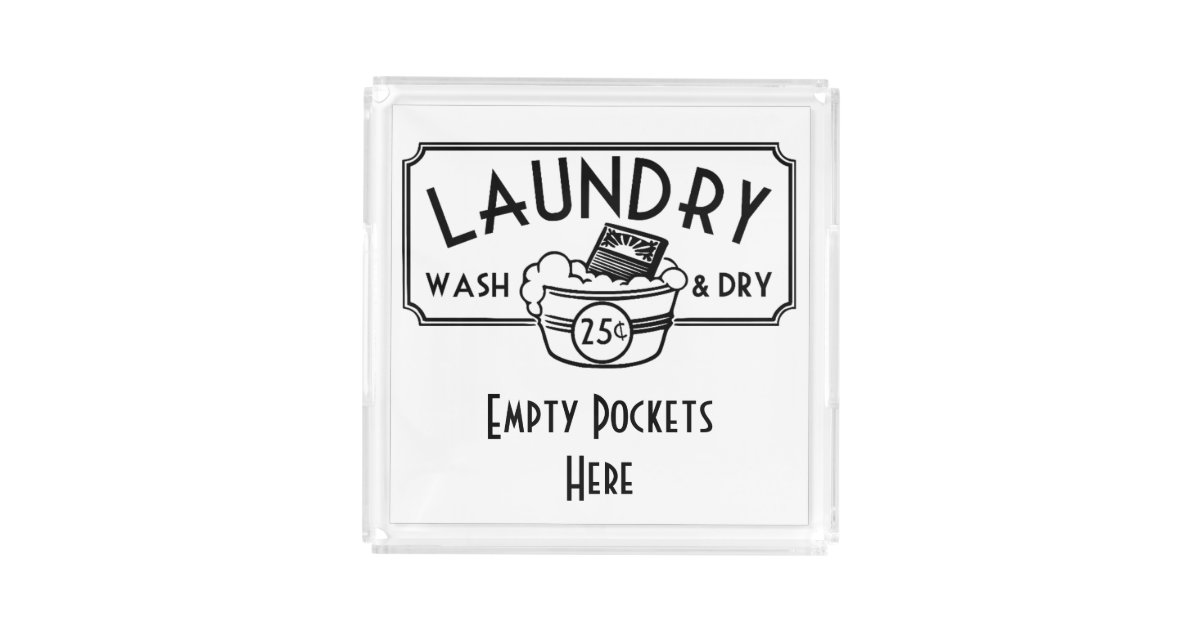 Empty Pockets Laundry Tray Zazzle