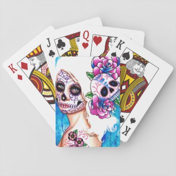 Empty Promises Day Of The Dead Girl Playing Cards by NeverDieArt at Zazzle