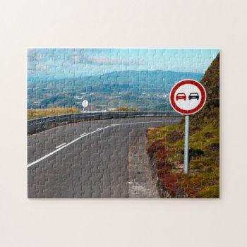 Empty Road With Turn Jigsaw Puzzle by gavila_pt at Zazzle